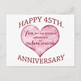 45日。記念日 ポストカード