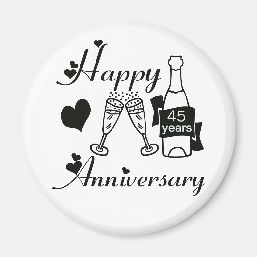 45日。記念日 マグネット (正面)