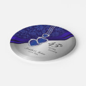 45日/65日サファイヤ結婚記念日 ペーパープレート (アングル)