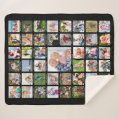 45枚のパーソナライズされたフォトコラージキャプションの色 シェルパブランケット (正面(横))