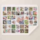 45枚のパーソナライズされたフォトコラージキャプションの色 シェルパブランケット (正面(横))