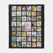 45枚のパーソナライズされたフォトコラージキャプションの色 フリースブランケット (正面)