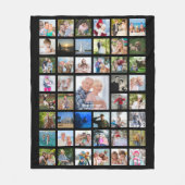 45枚パーソナライズされたのフォトコラージュ フリースブランケット (正面)