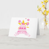 45歳お誕生日ケーキ カード (黄色い花)