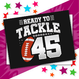 45歳のタックルフットボールパーティー 45歳の誕生日 ポストカード