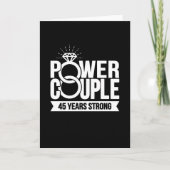 45歳のパワーカップルかわいい45周年 カード (正面)