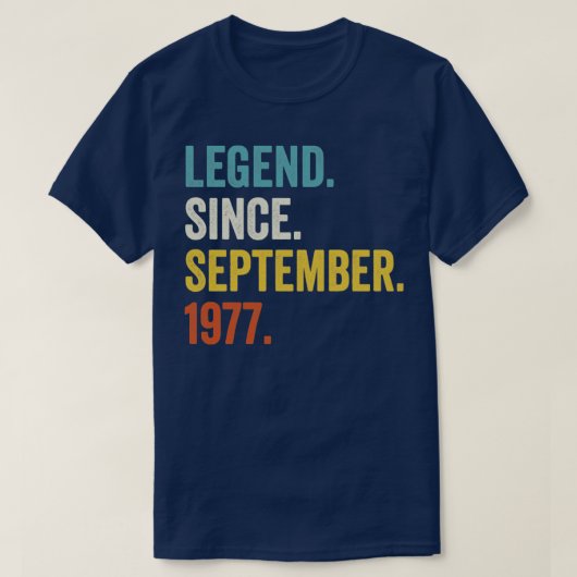 45歳の伝説1977年9月45日バレ Tシャツ (デザイン正面)