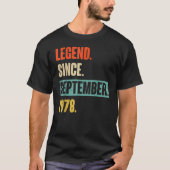 45歳の伝説1978年9月45th Birから Tシャツ (正面)