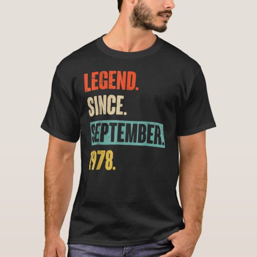 45歳の伝説1978年9月45th Birから Tシャツ (正面)