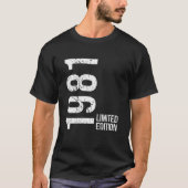 45歳の誕生日お祝い 1981年 ビンテージ限定 45周年 Tシャツ (正面)