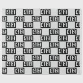 45歳の誕生日のためのブラックオドメーター ラッピングペーパー (フラット)