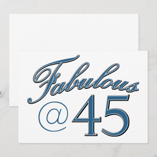 45歳の誕生日デザイン (正面/裏面)