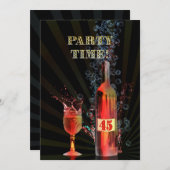 45歳の誕生日パーティーの招待状 招待状 (正面/裏面)