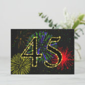 45歳の誕生日パーティー 招待状 (スタンド正面)