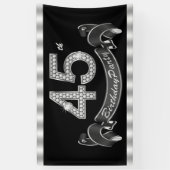 45歳の誕生日パーティー 横断幕 (縦)