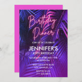 45歳の誕生日招待状 誕生日ディナー トロピカル 招待状 (正面/裏面)