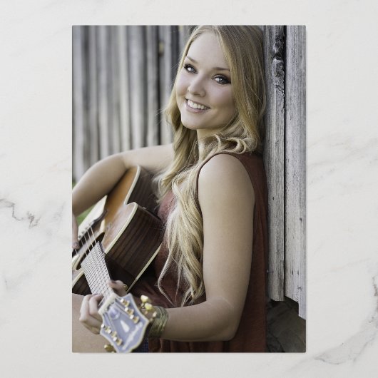 45歳の誕生日3枚ソフトピンクとバラ金ゴールド 箔招待状 (裏面)