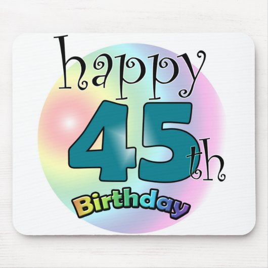45歳の誕生日（おめでとう） マウスパッド (正面)