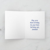 45歳の誕生日:カラフルな音楽記号 + レインボー 45 カード (内部)