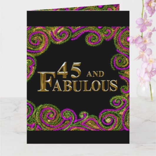 45歳の誕生日 カード (蘭)