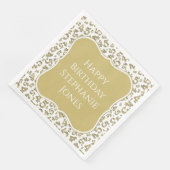 45歳の誕生日 ゴールド/ホワイト ブラケット ナンバー パターン (コーナー)