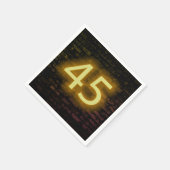 45歳の誕生日 ネオンサイン Brick Wall スタンダードカクテルナプキン (角)