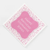 45歳の誕生日 ピンク/ホワイト ブラケット ナンバー パターン (コーナー)