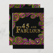 45歳の誕生日 ポストカード (正面/裏面)