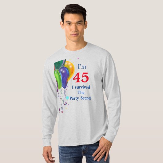 45歳の誕生日 Tシャツ (正面フル)