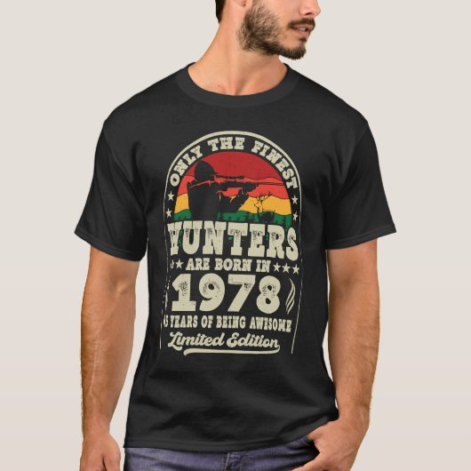 45歳の鹿狩りハンターズヴィンテージ1978 45th tシャツ (正面)
