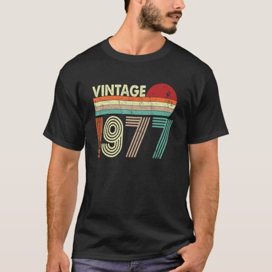 45歳ヴィンテージ1977 45日 Tシャツ (正面)
