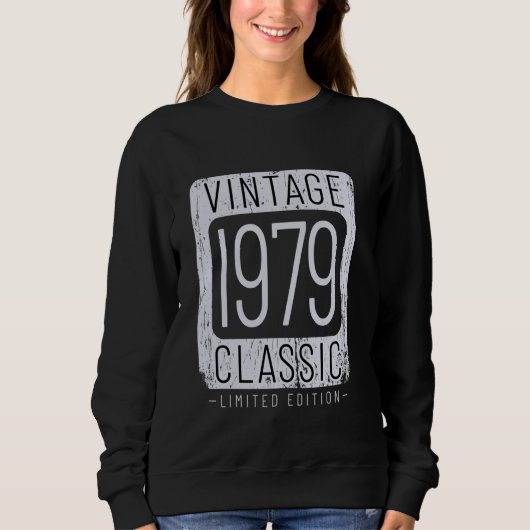 45歳ヴィンテージ1979 45番目の誕生日装飾 スウェットシャツ (正面)
