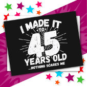 45歳皮肉なミーム面白い45歳の誕生日 ポストカード