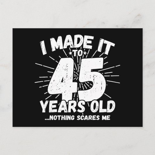 45歳皮肉なミーム面白い45歳の誕生日 ポストカード (正面)