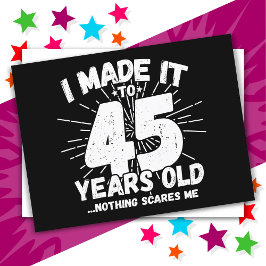 45歳皮肉なミーム面白い45歳誕生日 ポストカード