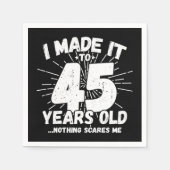 45歳皮肉ミームおもしろい45誕生日 スタンダードカクテルナプキン (正面)