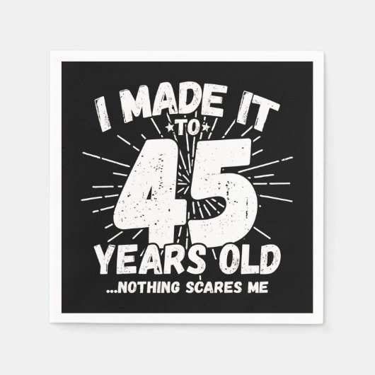 45歳皮肉ミームおもしろい45誕生日 スタンダードカクテルナプキン (正面)
