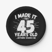45歳皮肉ミームおもしろい45誕生日 ペーパープレート (正面)