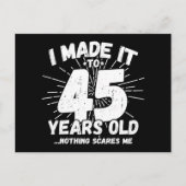 45歳皮肉ユーモアミーム面白い45歳誕生日 ポストカード (正面)