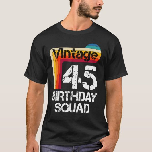 45歳誕生日ヴィンテージ45番目誕生日ファミリー Tシャツ (正面)
