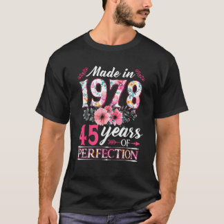 45歳1978年製フローラ花45歳 Tシャツ