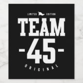 45歳 – 45誕生日ギフトおもしろい ワインラベル (シングルラベル)