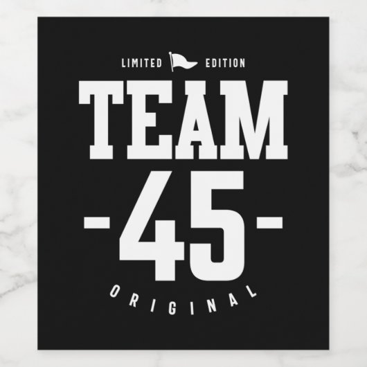 45歳 – 45誕生日ギフトおもしろい ワインラベル (シングルラベル)