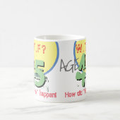 45歳。WTF?どうしたんだ!45誕生日 コーヒーマグカップ (中央)