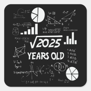 45歳Bday数学先生45番目の誕生日ギフト スクエアシール