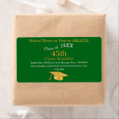 45番目のクラス懇親会ラベル、緑および金ゴールド ラベル (インサイチュ)