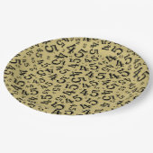 45番目の乱数パターン金ゴールド/黒 ペーパープレート (アングル)