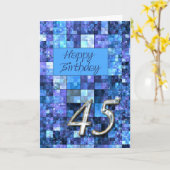 45番目の誕生日カードと抽象芸術マス。 カード (黄色い花)