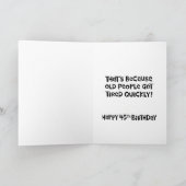 45番目の誕生日グリーティングカード カード (内部)