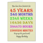 45番目の誕生日マイルストーン (正面)